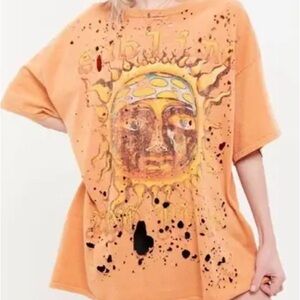 Urban Outfitters Orange Graphic Tee